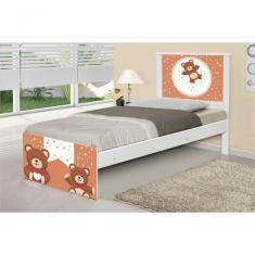 Cama Solteiro Adesivada Ursinhos De Pelúcia