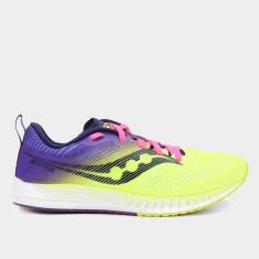 Tênis Saucony Fastwitch 9 Feminino, Roxo, Amarelo, 35