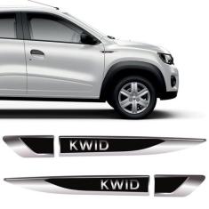 Par De Aplique Lateral Renault Kwid 2017/19 Emblema Resinado - SPORTIN