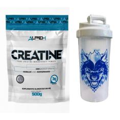 Kit Creatina Alpex 100% 500g + Coqueteleira Alpex 600ml-Unissex
