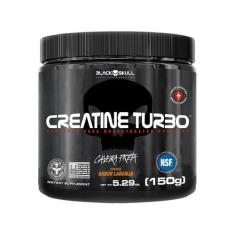Creatina Mono-hidratada Black Skull Creatine Turbo - em Pó 150g Laranj