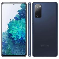 Smartphone Samsung Galaxy S20 FE 5G Azul 128GB, 6GB RAM, Tela Infinita de 6.5”, Câmera Traseira Tripla, Android 12 e Processador Snapdragon 865