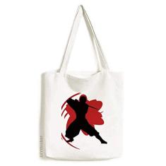 Bolsa de lona Bushido Samurai Katana Sakura Outline Japão, bolsa de compras, bolsa casual