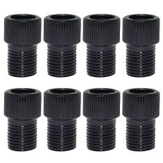 Kit 8 Adaptador de Válvula Presta - Americana em Alumínio Calypso Preto