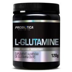 L-GLUTAMINE PURA POWDER 5000MG COM 120G PROBIóTICA 