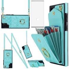Asuwish Capa de celular para Samsung Galaxy Note 10 Plus Note10+ 5G Capa carteira com protetor de tela de vidro temperado e anel com bloqueio de RFID, suporte para cartão de celular Note10 + Notas 10+