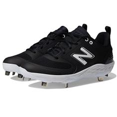 New Balance Fresh Foam Velo V3 Tênis feminino de softbol, Preto/branco, 38