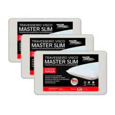 Kit 3 Travesseiros Nasa Viscoelástico Master Slim Sono Conforto - DESE