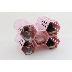 Sapateira Colmeia 5 Cavidades Porta Hall Quarto - Diversas Cores - Bem