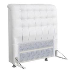 Cabeceira Casal 140cm Ana Para Cama Box Napa Branco - DS Estofados - E