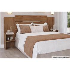Cabeceira Cama Box Madeirado Avelã Solteiro/Casal/Queen Mila Extensíve