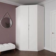 Guarda Roupa De Canto Closet Modular 6 Prateleiras Hera Cabecasa Madeiramadeira Branco Geada