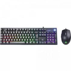 Kit Teclado E Mouse Usb Gamer Km300F Preto