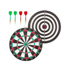 Jogo De Dardos Dupla Face Alvo Duplo 4 Dardos Grande 30 Cm