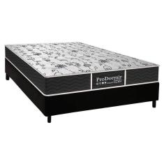 Cama Box Casal: Colchão Molas Probel Prolastic Sleep + Base Crc Courano Black(138X188)