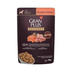 Ração Úmida GranPlus Gourmet Sachê Salmão e Frango para Cães Adultos -