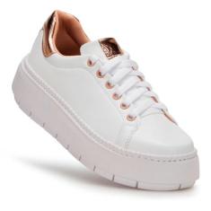 Tênis Sapatenis Feminino Moda Casual Fashion Sola Reta Leve Cadarço Pa