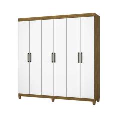Guarda Roupa R22 6 Portas 2 Gavetas Carioca Móveis Cinamomo Branco