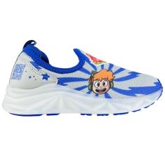 Tenis Infantil Calc Facil Masc Gato Galactico Led Ortopedico-Masculino