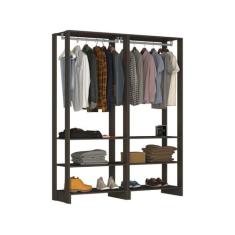 Guarda-Roupa Closet 2 Peças com 2 Cabideiros e 3 Nichos Yes - Nova Mob