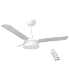 Ventilador Led Breeze Branco 110V 3 Pás Brancas e Controle Remoto - Ca