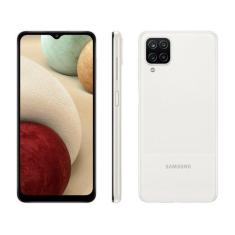 Smartphone Samsung Galaxy A12 64GB Branco 4G OctaCore 4GB RAM 6,5 Câm.