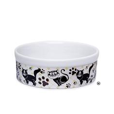 Comedouro Bebedouro de Porcelana 600ml Patinhas Gato