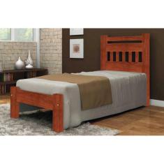 Cama Solteirão (Solteiro Extra) Antares de Madeira Maciça Angelim Pedra/Tauari