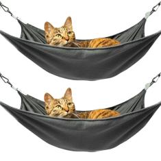 QIPAN Cama de rede de gato para gaiola, tapete macio lavável para gatos ao ar livre, almofada de resfriamento impermeável para gatinhos, poleiro macio para gatos, almofada sonolenta para dormir e