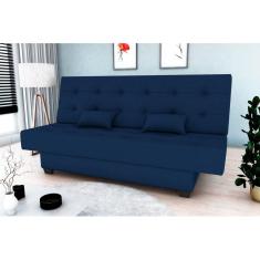 Sofá Cama Laila Suede Azul B254 - Matrix