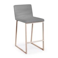 Banqueta Tulipa em Aço Carbono Dourado - Drop mobiliário