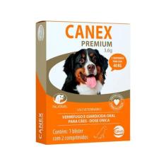 Canex Premium 3,6g Vermifugo Cães Até 40kg 2 Comprimido - Ceva