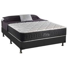 Cama Box Casal: Colchão Molas MasterPocket Ensacadas Anjos Fort Flex + Base crc Suede Gray(138x188)