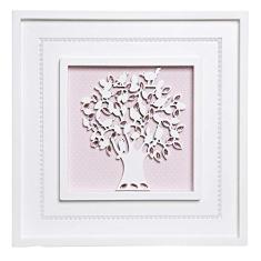 Quadro Árvore Da Vida com Pérolas, Quarto Bebê Infantil Menina, Potinho de Mel, Rosa
