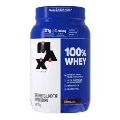 100 Whey Pote 900g Max Titanium, Chocolate