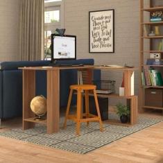 Escrivaninha Mesa Escritório 120cm Tampo Giratório Montana - Emovell, 