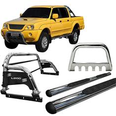 Kit Quebra Mato +Estribo Oval +Santo Anto H3 L200 2004 Cromo