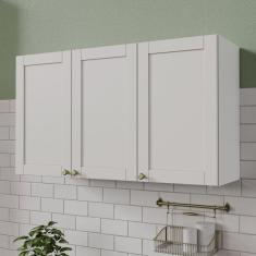 Armário Aéreo 3 Portas 120cm Arizona CabeCasa MadeiraMadeira Branco