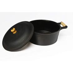 Caçarola De Ferro 2 Alças Com Tampa De Ferro - 2,1lt