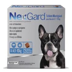 Nexgard   28,3 Mg - Cães De 4,1 A 10 Kg Cx Com 3 Tabletes - Merial