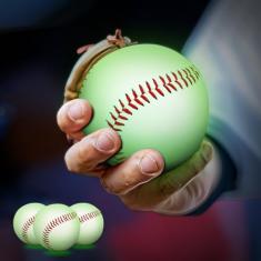 ARTWIND Bola de beisebol iluminada, beisebol que brilha no escuro para jogar pegar e acertar à noite, tamanho oficial de beisebol luminoso para meninos e meninas, crianças e fãs de beisebol, pacote