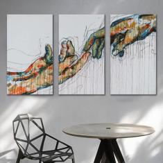 Kit Quadros Decorativos A Criação De Adãom2 - Arte quadro