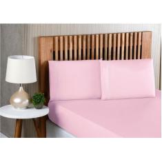 Jogo de cama lençol casal padrão 3 peças algodão percal 180 fios com a