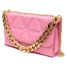 Bolsa Feminina Pequena Com Alça De Corrente Grossa Festa Balada Blogue