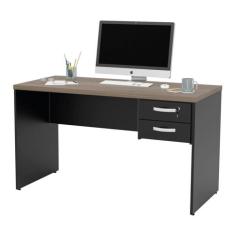 Mesa de Escritório Com Gavetas e Chave 120x60cm Office Netmobil, Nogal