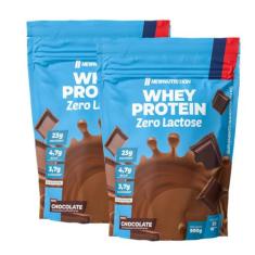 2x Whey Protein Concentrado Zero Lactose 900g New Nutrition, Chocolate