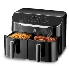 Fritadeira Elétrica Air Fryer 8L 2 Gavetas 127V 1800W Preto Multi - GO219
