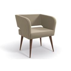 Poltrona Decorativa p/ Sala Antara Queen - Suede Café - Kappesberg