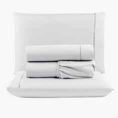 Jogo de Lençol Peletizado 400 Fios Casal 4 Peças Barato - Casa - hotel