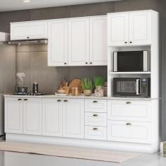 Cozinha Completa 5 Peças Americana Com Torre Quente 2 Fornos Branco - Móveis Henn Branco